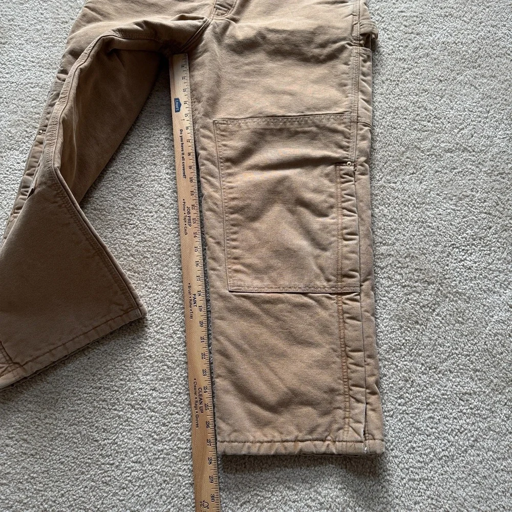 Vintage Carhartt Overall Mens 38 X 30 Duck Bib Insulated Quilt Lined Made In USA